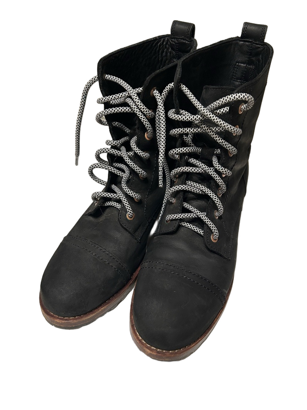 PATINA Black Lace-Up Ankle Boots size 9 GUC